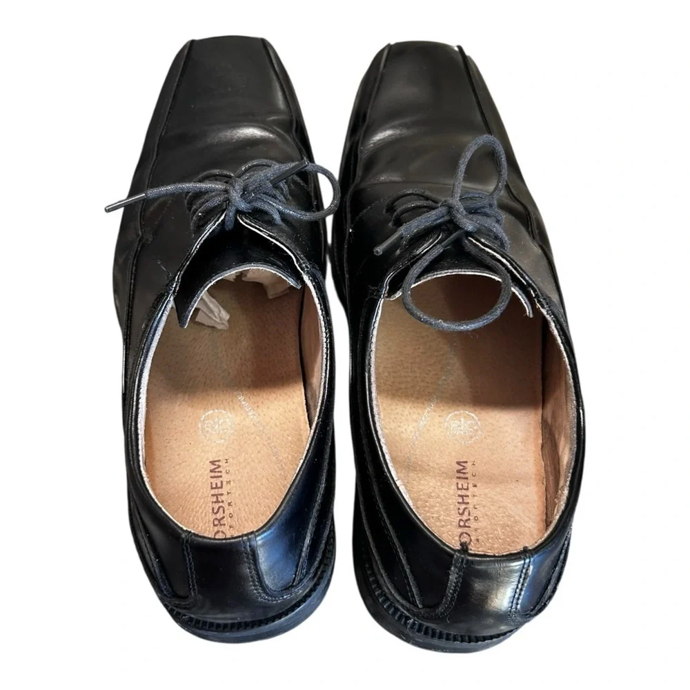 Florsheim Comfortech Black Leather Square Toe Oxford Shoes – Men’s Size 9.5D